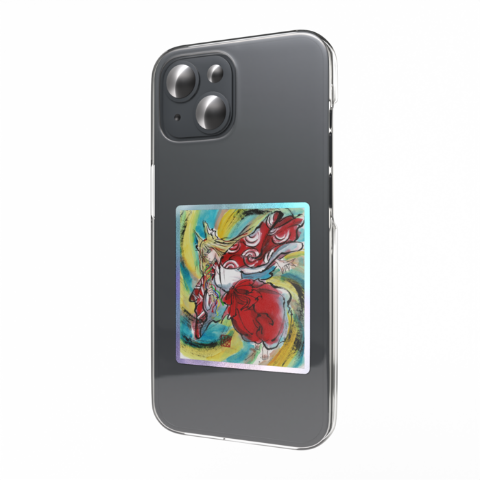 オーロラスマホステッカー - 縦