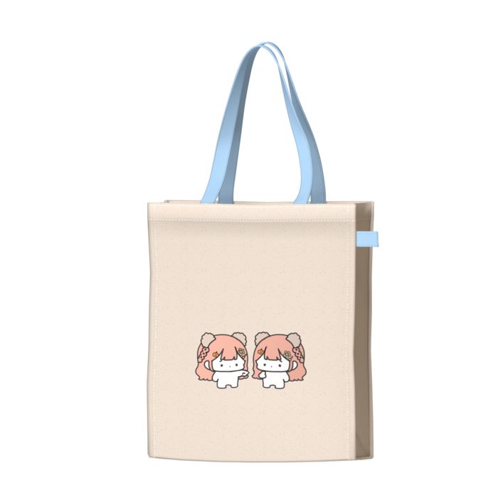 ツートンカラーバッグ - ブルー - W34 × H41 × D14cm
