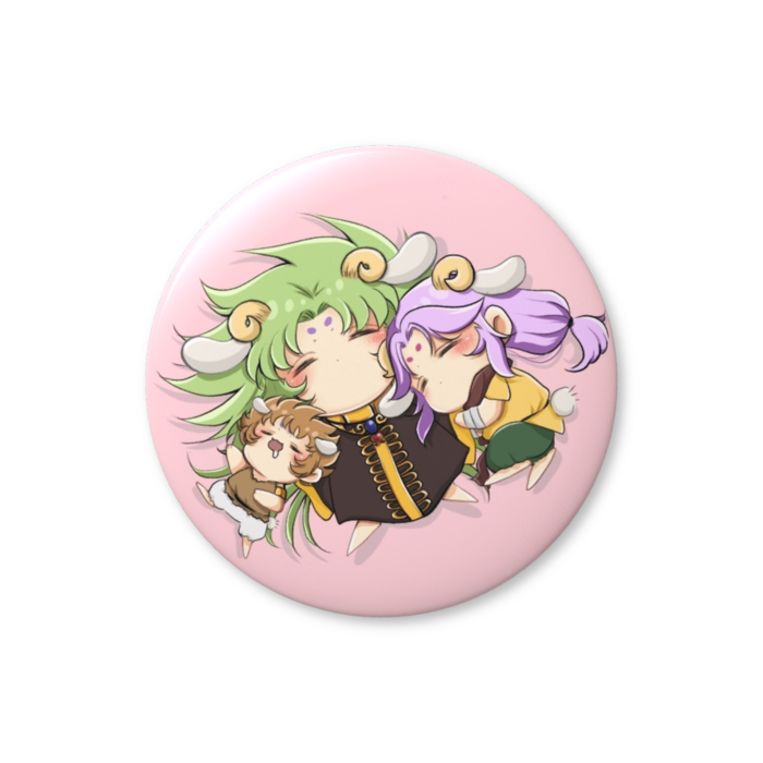 すやすや羊一家（ピンク）