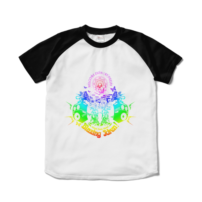 ラグランTシャツ - S - ホワイト×ブラック