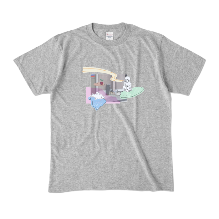 カラーTシャツ - M - 杢グレー (濃色)