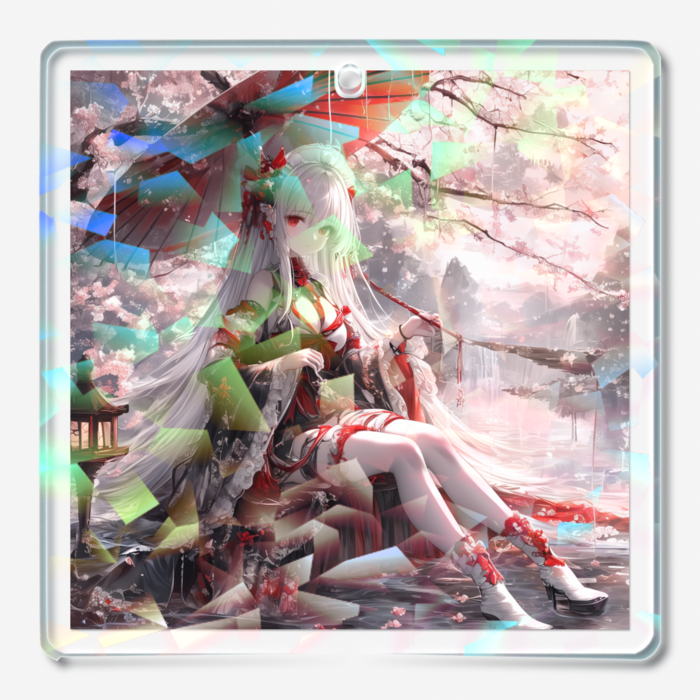 ホログラムアクリルキーホルダー - 50 × 50mm(1)