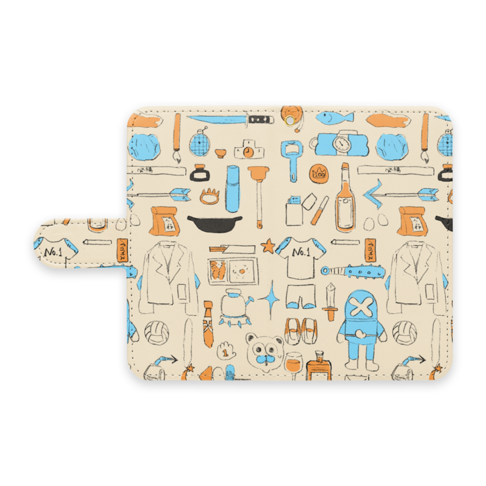 手帳型Androidケース - S - ストラップ穴 あり