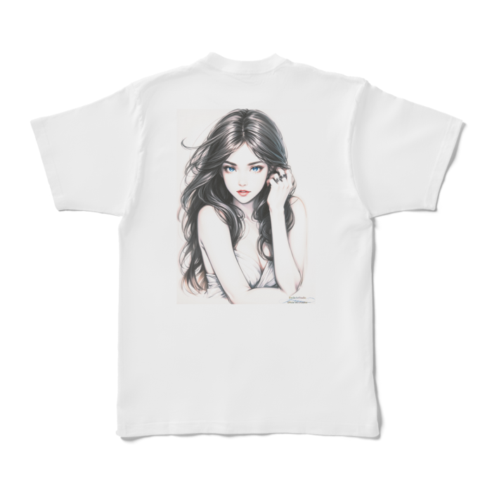 (背面プリント)Elegant Woman Tシャツ - XL - 白