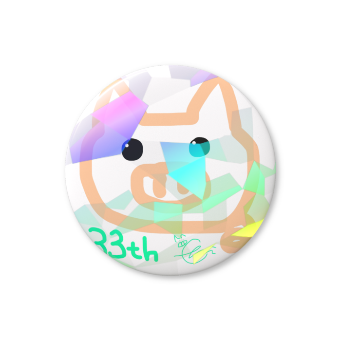 ホログラム缶バッジ - 25mm きらきら