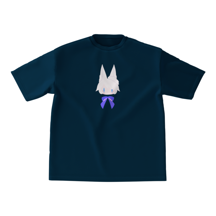 ビッグシルエットTシャツ - M - ネイビー