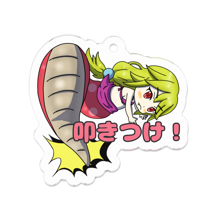 アクリルキーホルダー 線画縁取り- 50 x 50 (mm)