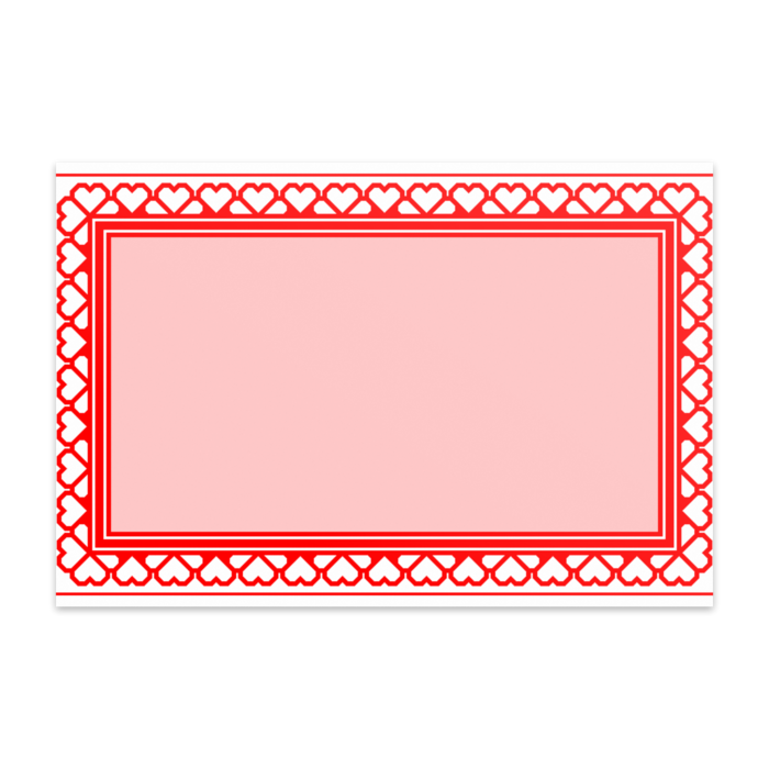 ハートのポストカード(赤系)