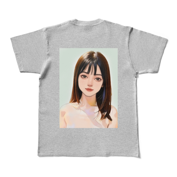 カラーTシャツ - M - 杢グレー (濃色)