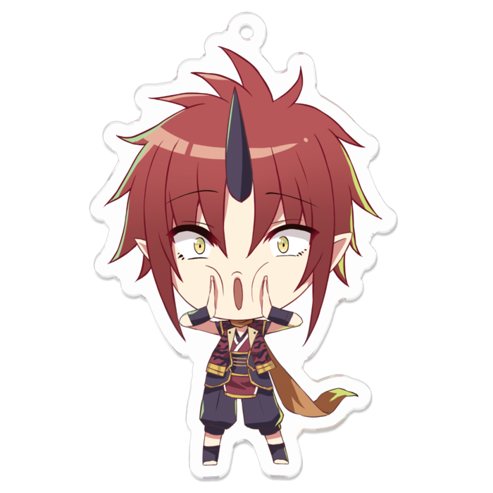 紅葉(もみじ)アクリルキーホルダー - 70 x 70 (mm)