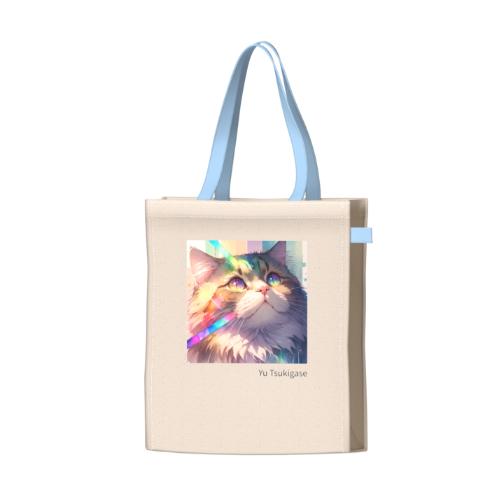 ツートンカラーバッグ - ブルー - W34 × H41 × D14cm