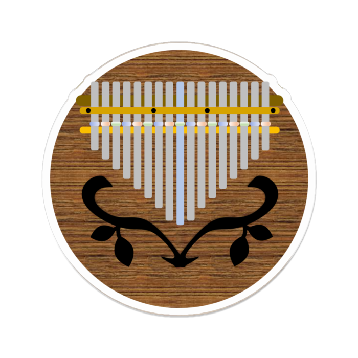 カリンバ丸型リーフ - 70 x 70 (mm)