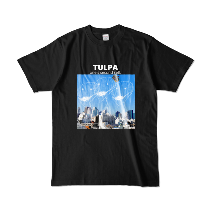カラーTシャツ(濃色) - L - 正面 - ブラック