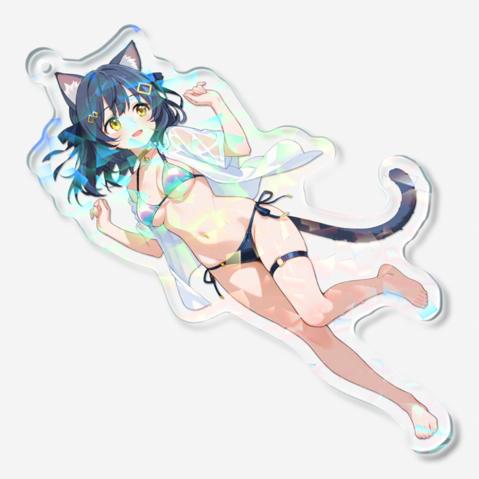 ホログラムアクリルキーホルダー - 70 × 70mm