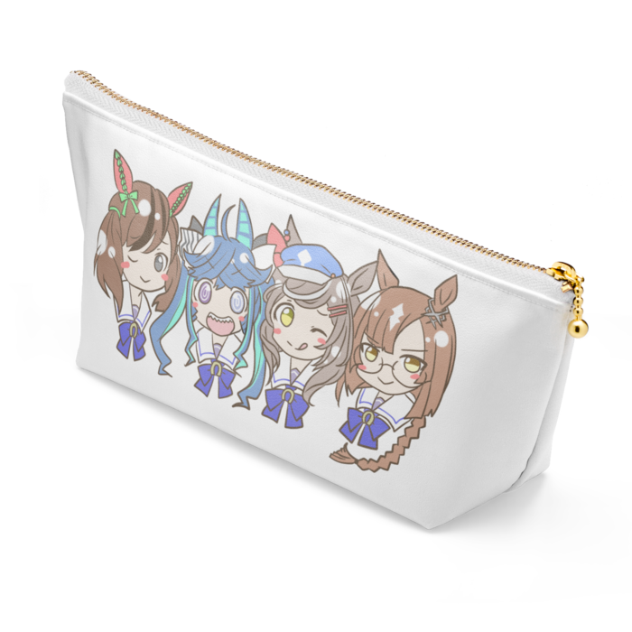 ポーチ - 長さ21.5cm / 高さ10cm - ホワイト