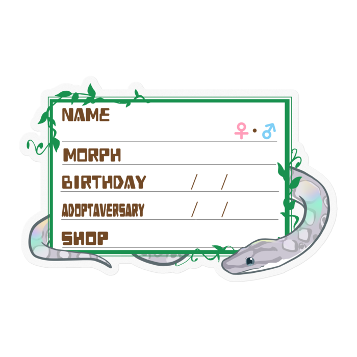 【🐍お名前ステッカー】コロニジ(アザン) ‐ツタ(英語)