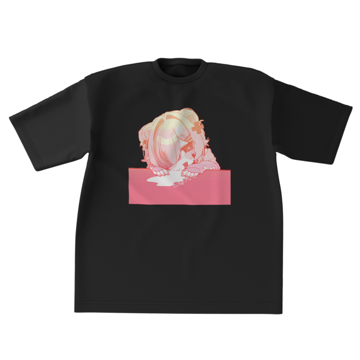 ビッグシルエットTシャツ（ブラック） - XL - 正面