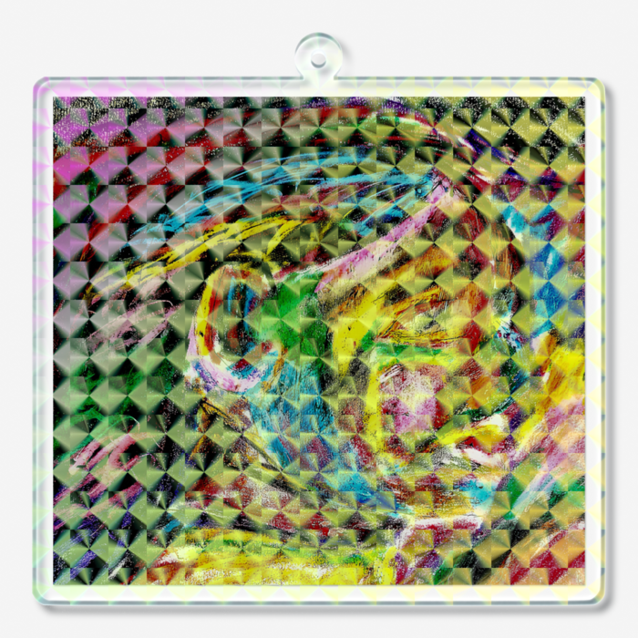 ホログラムアクリルキーホルダー - 70 × 70mm