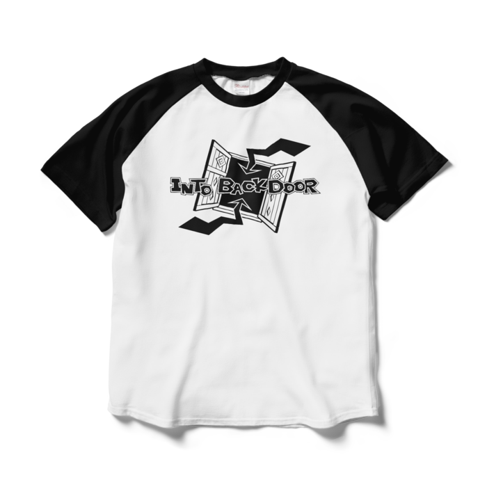 ラグランTシャツ - L - ホワイト×ブラック