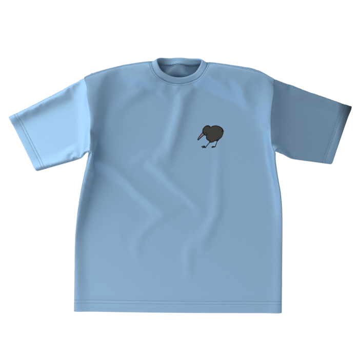 キウイビッグシルエットTシャツ - XL - アシッドブルー