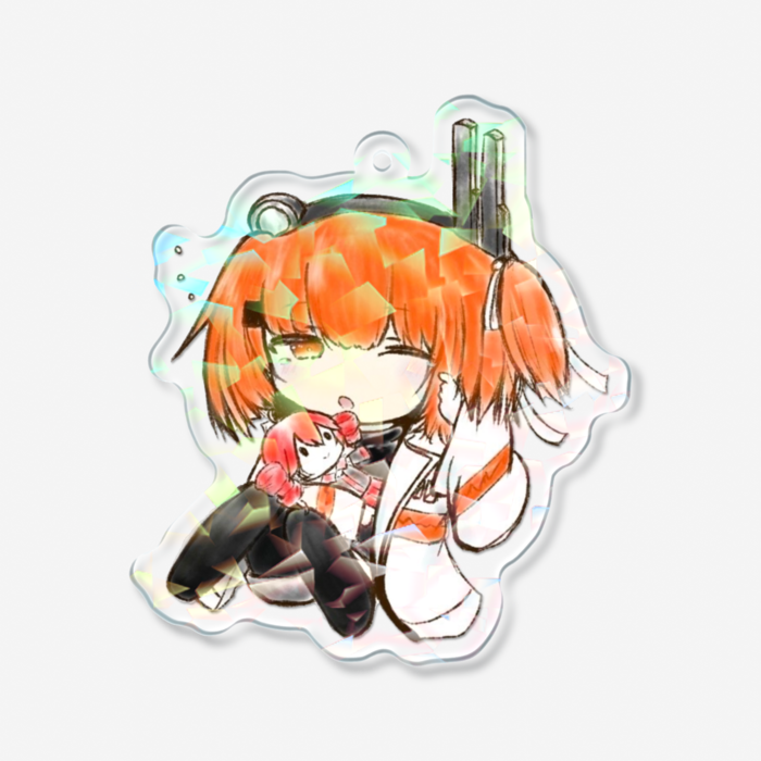 ホログラムアクリルキーホルダー - 70 × 70mm