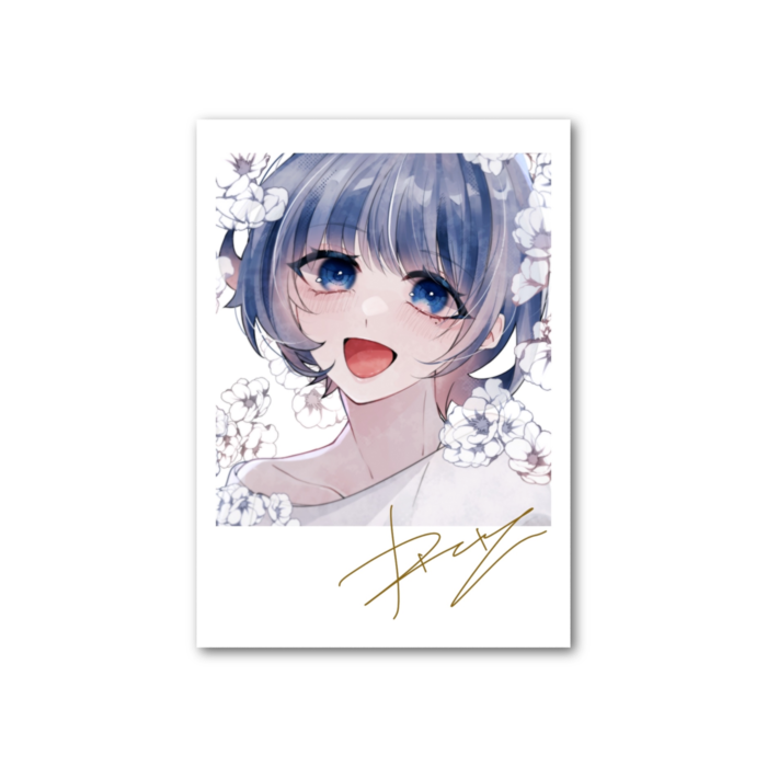 水色のお花の女の子