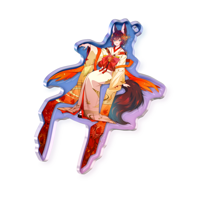 オーロラアクリルキーホルダー - 70 × 70mm