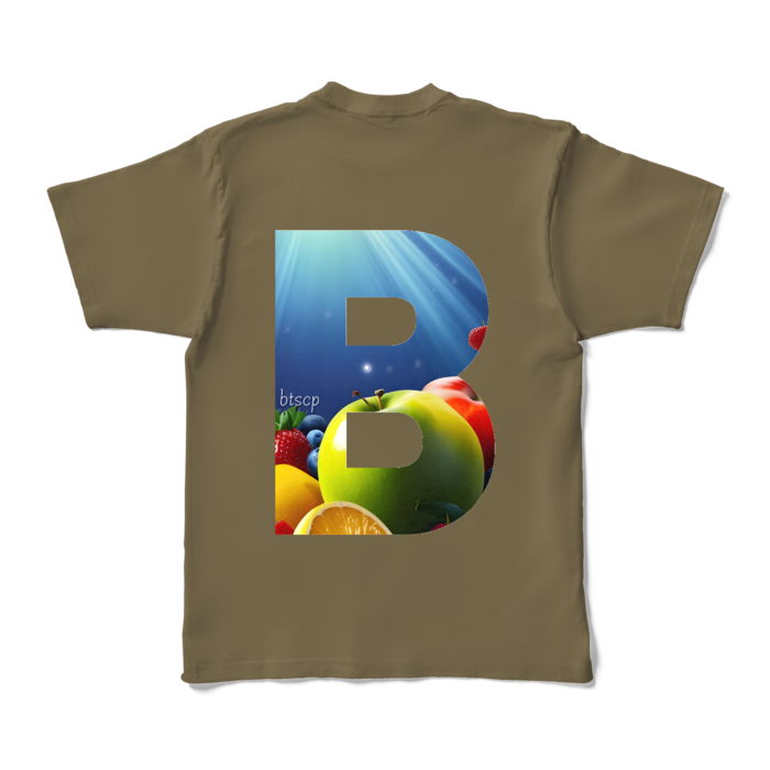 カラーTシャツ - XL - オリーブ (濃色)