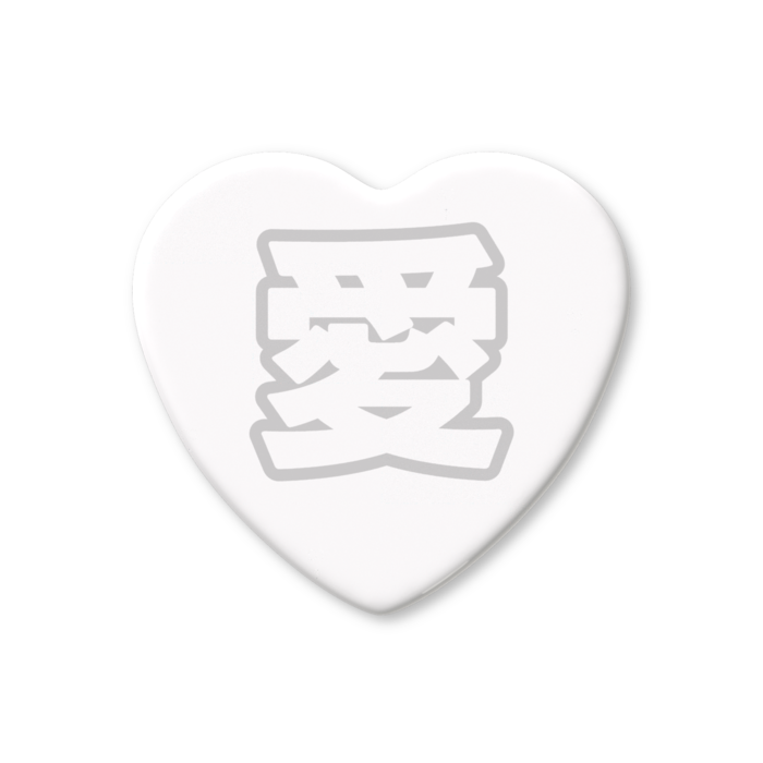 ハート缶バッジ - 57 × 52.5mm