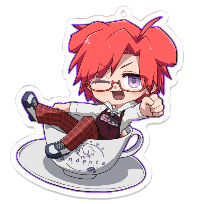 アクリルキーホルダー - 70 x 70 (mm)あかしょー