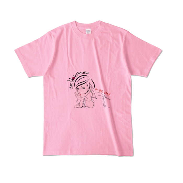 カラーTシャツ - L - ピーチ (淡色)