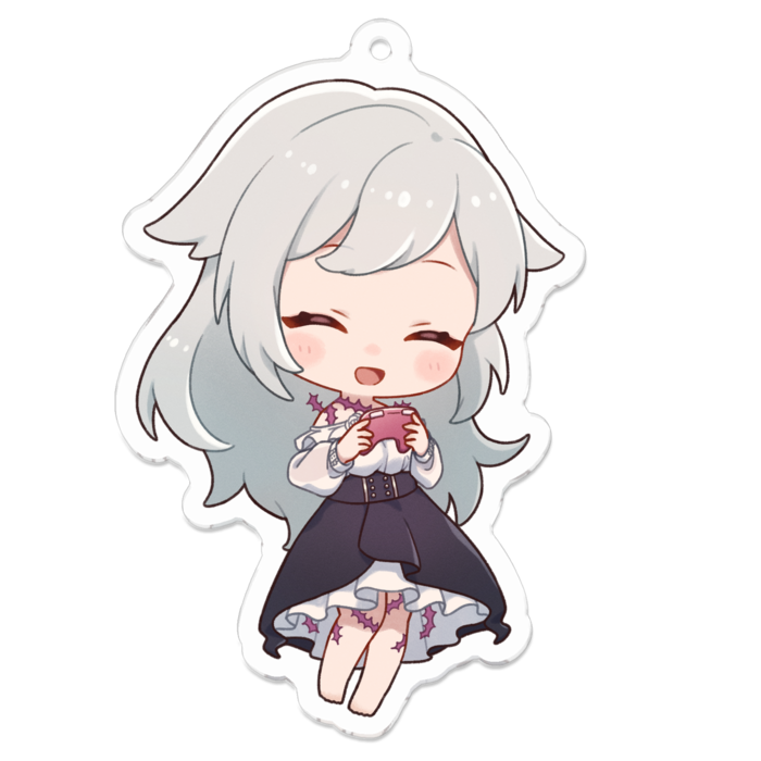 アクリルキーホルダー_小鳥遊ぐり（笑顔） - 70 x 70 (mm)