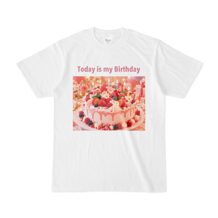 Tシャツ - S - 白- ピンク文字