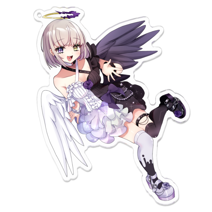 紫月むめいアクリルキーホルダー(笑顔)