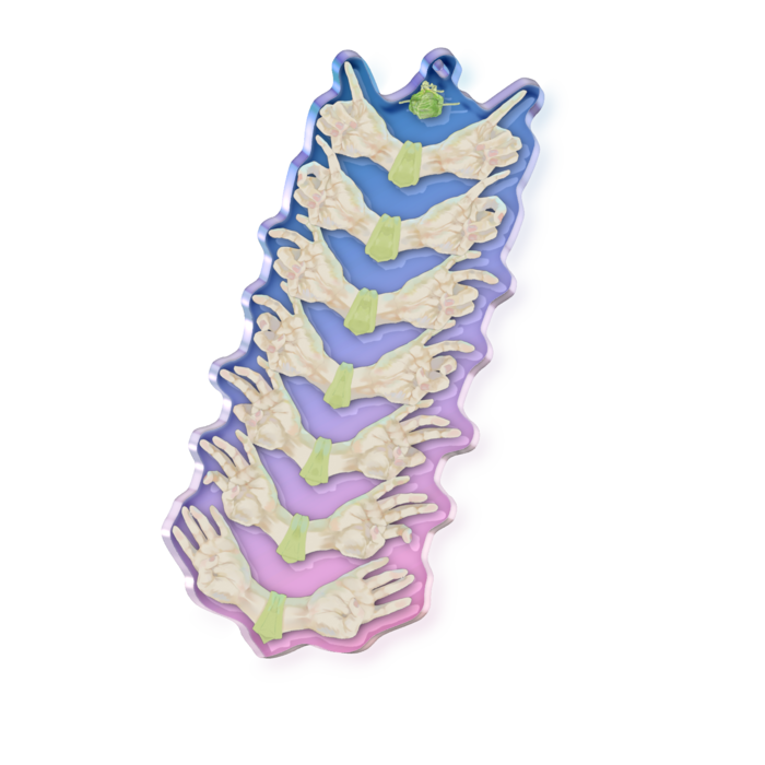 オーロラアクリルキーホルダー - 100 × 100mm