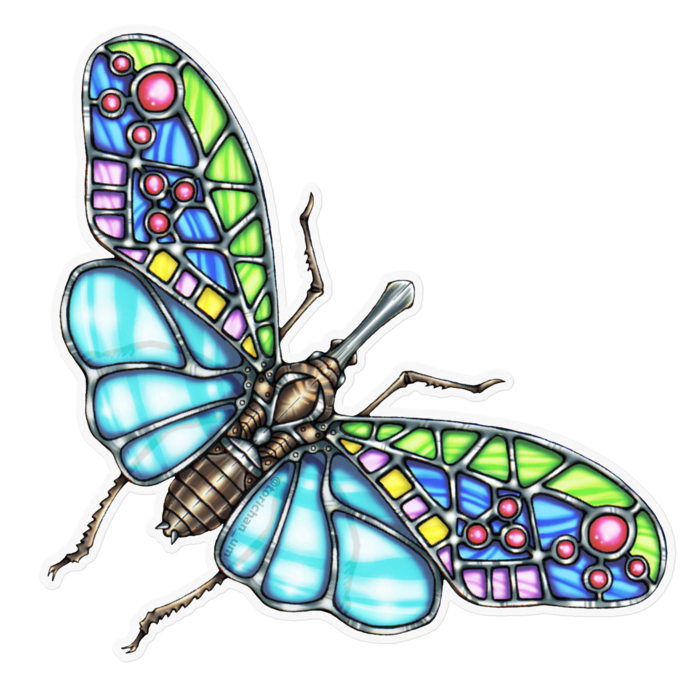 水色　ー　クリア／160 x 160㍉