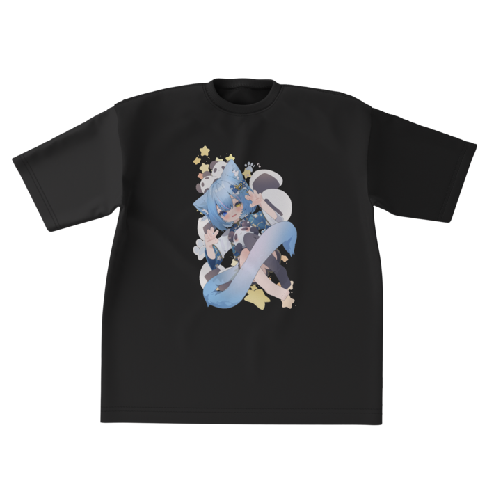 ビッグシルエットTシャツ 猫耳XL