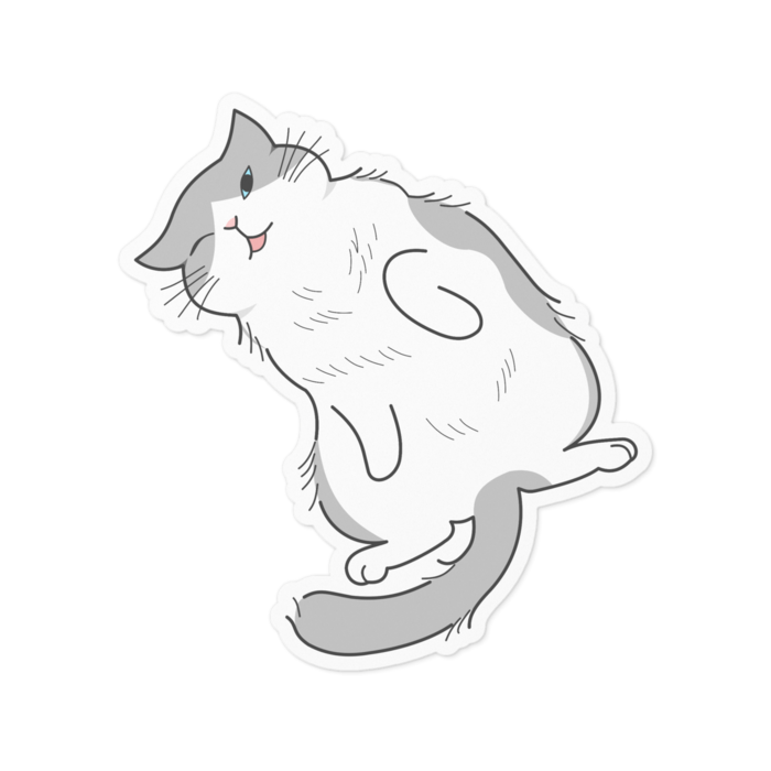 ステッカー - 100 x 100 (mm)白