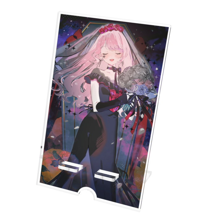 アクリルスマホスタンド - 100x160mm(ケーブル穴あり)