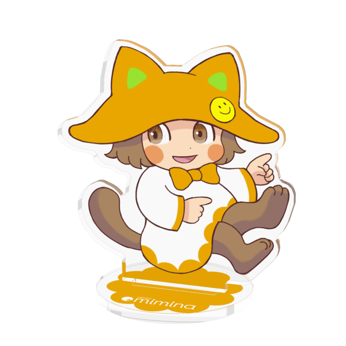 指さしミミナちゃん アクリルフィギュア - 70x70mm(1)