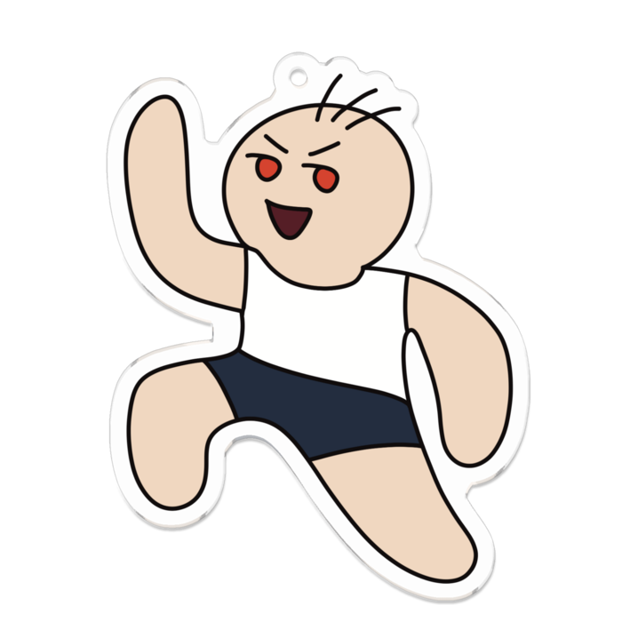 【いけるん〜】アクリルキーホルダー - 70 x 70 (mm)