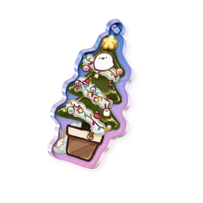 オーロラアクリルキーホルダー - 50 × 50mm