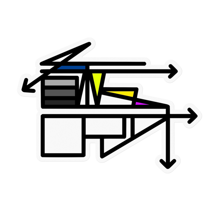 ステッカー - 100 x 100 (mm)