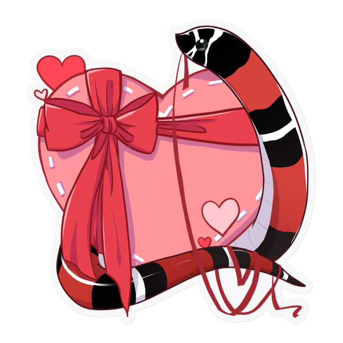 【バレンタイン🍫ステッカー】トリカラーホグノーズ(クリア)