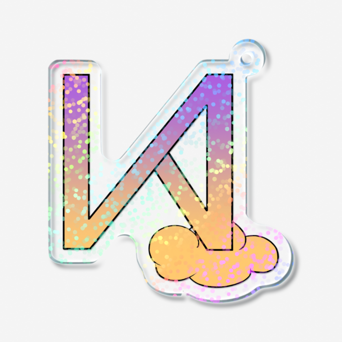 ホログラムアクリルキーホルダー - 50 × 50mm