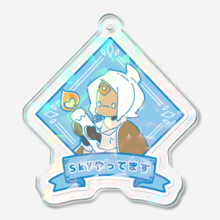 ホログラムアクリルキーホルダー - 50 × 50mm