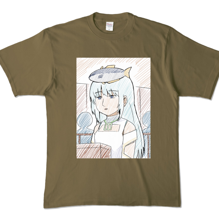 カラーTシャツ - XL - オリーブ (濃色)