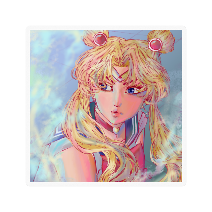 シール 透明ボーダー- 100 x 100 (mm)