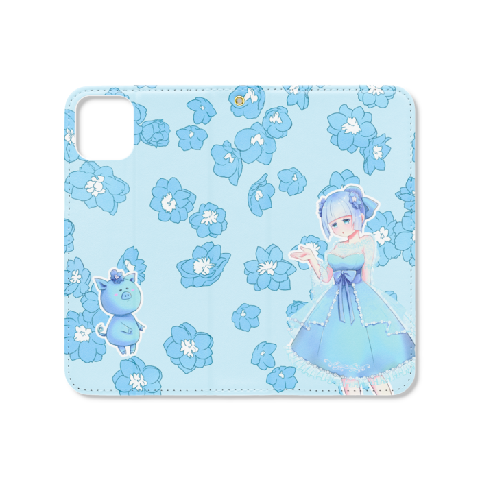 手帳型iPhoneケース(ベルトなし) - iPhone 11 - ストラップ穴 あり