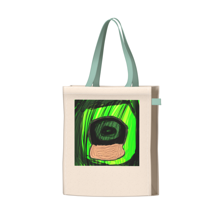 ツートンカラーバッグ - グリーン - W34 × H41 × D14cm